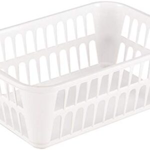 STERILITE Medium Plastic Basket, White, 1-Pack