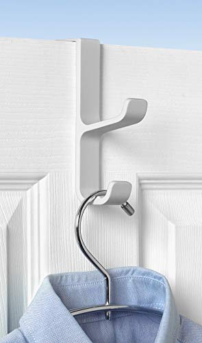 Spectrum Diversified 24700-24 Over The Door Hat and Coat Hook, White