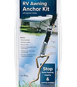 Camco 42593 Awning Anchor Kit with Pull Tension Strap