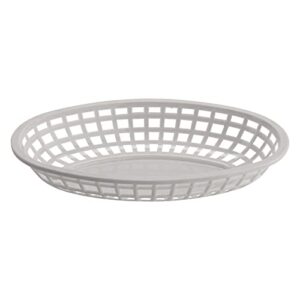 get ob-938-w oval serving/bread basket, 9.5″ x 6″, white (pack of 12)