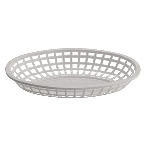 GET OB-938-W Oval Serving/Bread Basket, 9.5" x 6", White (Pack of 12)