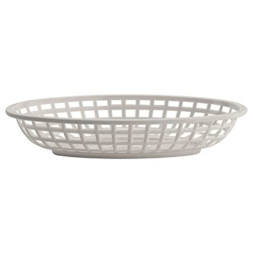 GET OB-938-W Oval Serving/Bread Basket, 9.5" x 6", White (Pack of 12)