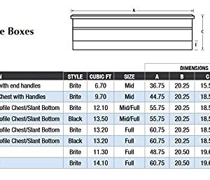 Lund 74460 Challenger Series Black 60" Low-Profile Slant-Bottom Chest