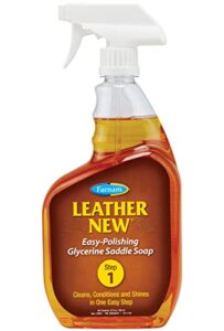 farnam leather new easy-polishing glycerine saddle soap and leather saddle cleaner, protects and preserves leather, cleans, conditions and polishes, 32 oz.