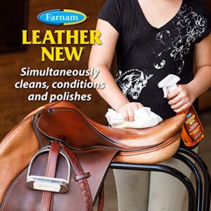 Farnam Leather New Easy-Polishing Glycerine Saddle Soap and Leather Saddle Cleaner, Protects and Preserves Leather, Cleans, Conditions and Polishes, 32 Oz.