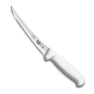 victorinox swiss army cutlery fibrox pro curved boning knife, semi-stiff blade, 6-inch