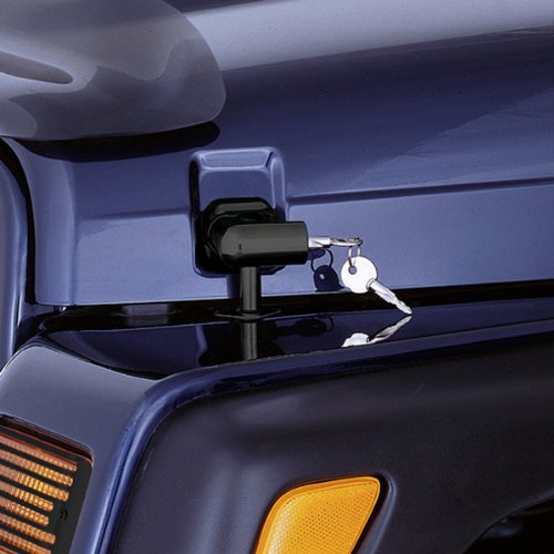 Rugged Ridge 11210.10 Hood Catch Kit, Locking; 97-06 Jeep Wrangler TJ , Black