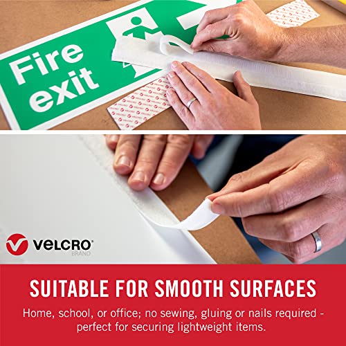 VELCRO Brand Sticky Back Strips with Adhesive | 4 Count | Black 3 1/2 x 3/4 In | Hook and Loop Fasteners for Home Organization, Classroom or Office