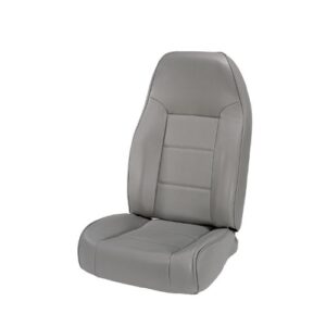 rugged ridge 13401.09 seat, high-back, front, no-recline, gray; 76-02 jeep cj/wrangler yj/tj