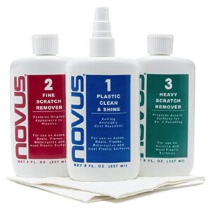 novus-pk1-8 | plastic clean & shine #1, fine scratch remover #2, heavy scratch remover #3 and polish mates pack | 8 ounce bottles