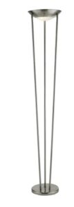 adesso home 5233-22 transitional two light floor lamp from odyssey collection in pwt, nckl, b/s, slvr. finish, steel