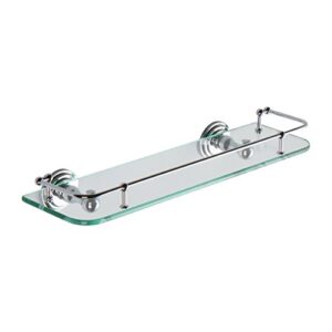 ginger 1135t-24/pc chelsea 24-in glass shelf, gallery rail, polished chrome