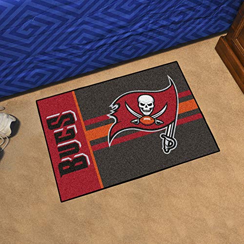 FANMATS NFL Tampa Bay Buccaneers Nylon Face Starter Rug , 19"x30"