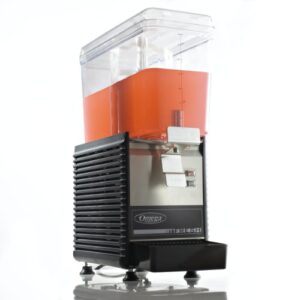 omega osd10 commercial 1/3-horsepower drink dispenser with 3-gallon container, black