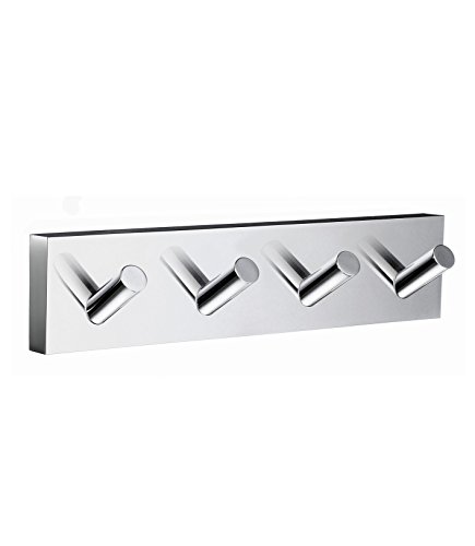 SMEDBO SME, Polished Chrome RK359 Towel Hook Quadruple, 17.8 x 4 x 4 cm