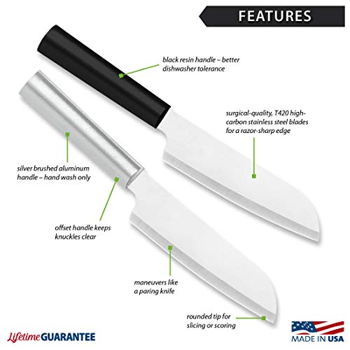 Rada Cutlery Cook’s Utility Knife – Stainless Steel Blade With Aluminum Handle Made in the USA, 8-5/8 Inch