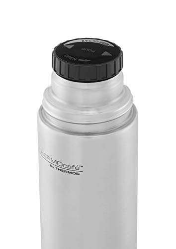 Thermos 181091 Thermocafe Stainless Steel Flask, 1-Liter