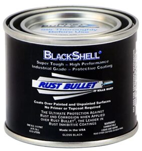 rust bullet – blackshell – black rust inhibitor, rust preventive coating – uv resistant rust treatment – 4 oz