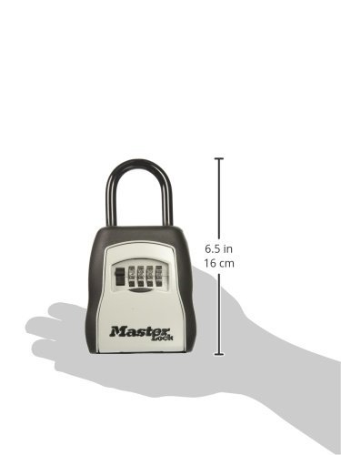 Master Lock Key Lock Box, Outdoor Lock Box for House Keys, Key Safe with Combination Lock, 5 Key Capacity, 5400EC