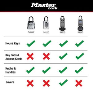 Master Lock Key Lock Box, Outdoor Lock Box for House Keys, Key Safe with Combination Lock, 5 Key Capacity, 5400EC