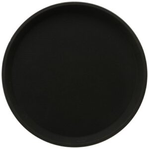 winco easy hold round tray, 11-inch, black