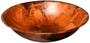 winco wwb-14 wooden woven salad bowl, 14-inch, brown