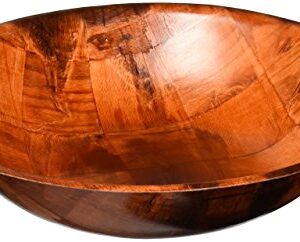 Winco WWB-14 Wooden Woven Salad Bowl, 14-Inch, Brown