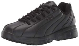 fila men’s memory niteshift slip resistant work shoe shoe, black, 11 d us