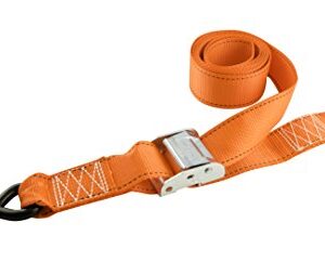 Erickson 34409 Pro Series Orange 2" x 8' Cam Lock Buckle Tie-Down Strap, (Pack of 2)