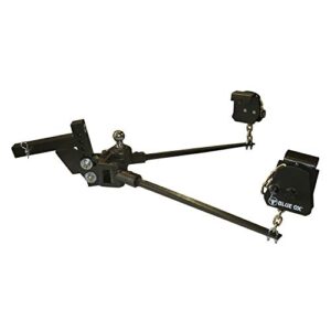 blue ox bxw1500 swaypro weight distributing hitch 1500lb tongue weight for standard coupler with clamp-on latches , black