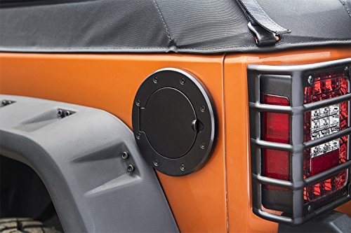 Rugged Ridge 11425.05 Gas Cap Door, Non-Locking, Black; 07-18 Jeep Wrangler JK