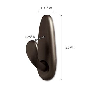 Command FC12-ORB, 1, 2 strips Metal Hook, Medium, Oil-Rubbed Bronze