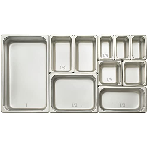 Winco 2.5-Inch Deep Full-Size Anti-Jamming Steam Table Pan, 25 Gauge, NSF, Stainless Steel