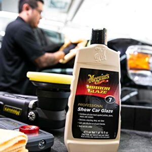 Meguiar's M0716 Mirror Glaze Show Car Glaze, Exceptional Polish Restores a Deep Wet Shine - 16 Oz Bottle