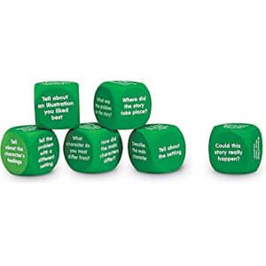 learning resources retell a story cubes, 6 foam cubes, reading & listening comprehension, set of 6, grades 1+, ages 6+