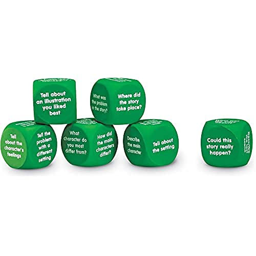 Learning Resources Retell A Story Cubes, 6 Foam Cubes, Reading & Listening Comprehension, Set of 6, Grades 1+, Ages 6+