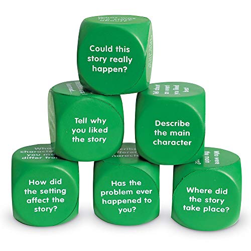 Learning Resources Retell A Story Cubes, 6 Foam Cubes, Reading & Listening Comprehension, Set of 6, Grades 1+, Ages 6+