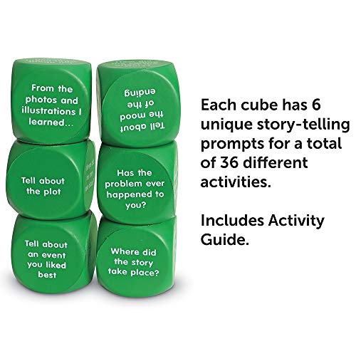 Learning Resources Retell A Story Cubes, 6 Foam Cubes, Reading & Listening Comprehension, Set of 6, Grades 1+, Ages 6+