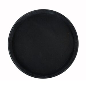 winco easy hold round tray, 16-inch, black