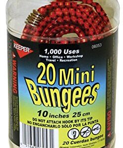 Keeper Corporation 06053-10 Mini Bungee Cord Jar, 20 Count (1 Pack)