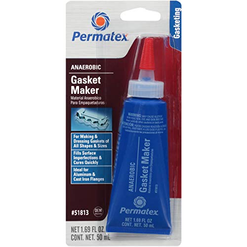 Permatex 51813 Anaerobic Gasket Maker, 50 ml Tube , Red