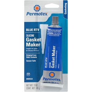 permatex 80022 sensor-safe blue rtv silicone gasket maker, 3 oz. tube