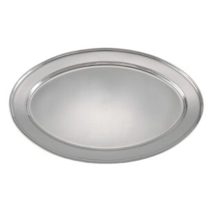 winco stainless steel opl-22 oval platter, 21.75 14.5-inch