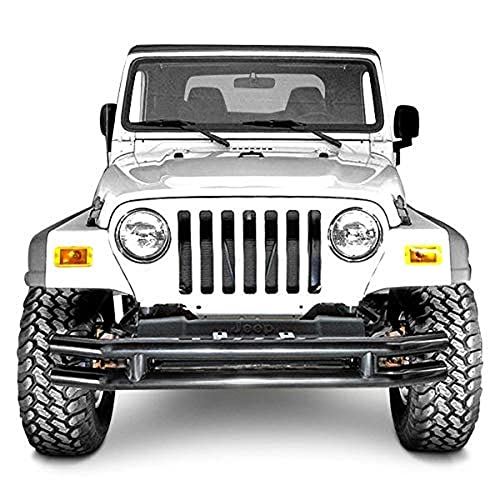 Rugged Ridge Dual Tube Bumper, Front | Mid-Width, Steel, Black | 11560.02 | Fits 1976-1986 Jeep CJ; 1987-2006 Jeep Wrangler YJ/TJ