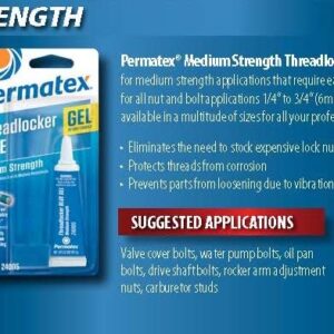 Permatex 24200 Medium Strength Threadlocker Blue, 6 ml