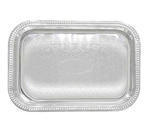 Winco Oblong Tray, 20-Inch by 14-Inch, Chrome