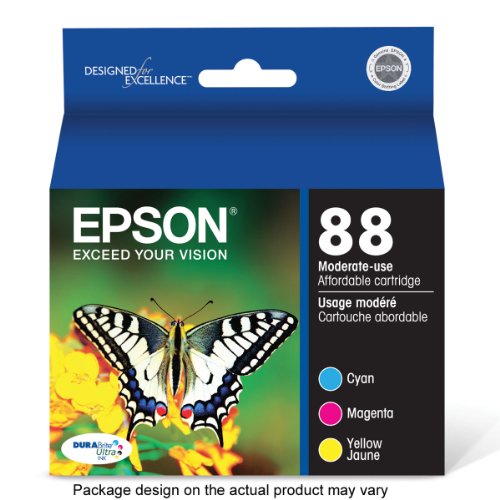 EPSON T088 DURABrite Ultra -Ink Standard Capacity Color Combo Pack (T088520-S) for select Epson Stylus Printers