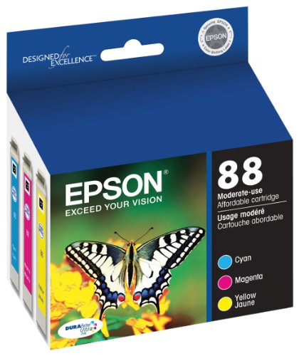 EPSON T088 DURABrite Ultra -Ink Standard Capacity Color Combo Pack (T088520-S) for select Epson Stylus Printers