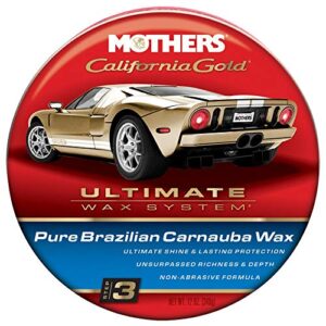 mothers 05550 california gold pure brazilian carnauba wax paste (ultimate wax system, step 3) – 12 oz.