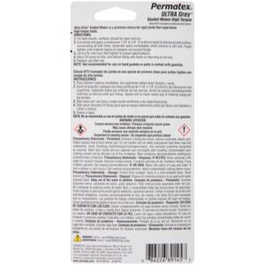 Permatex 82194 Ultra Grey Rigid High-Torque RTV Silicone Gasket Maker, 3.5 oz.